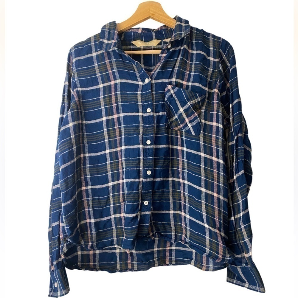 MEDIUM ROEBUCK & CO. Pink & Blue FLANNEL